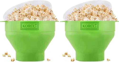 Vista 12 de El Fabricador de Palomitas de Maíz Original Korcci de Silicona para Microondas, Fabricador de Palomitas para Microondas, Tazón Plegable para Hacer