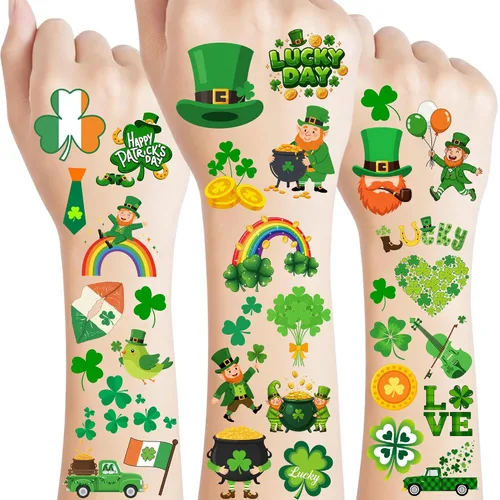 Vista 10 de 160 calcomanías de tatuajes temporales para el día de Pascua, regalos de fiesta de primavera, suministros de fiesta, decoración de vacaciones
