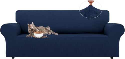 Vista 52 de LURKA Fundas elásticas para silla y sofá de 1 pieza, Fundas para sofá con protector elástico en la parte inferior para niños y perros