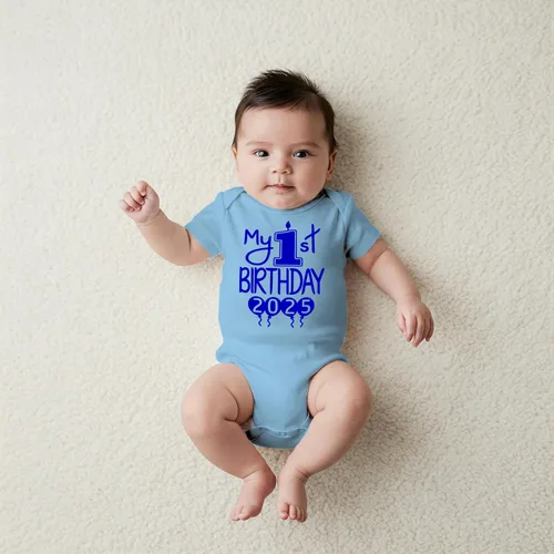 Vista 5 de Reaxion Traje de cuerpo entero hecho a mano para bebé niño y niña, mi primer cumpleaños 2024
