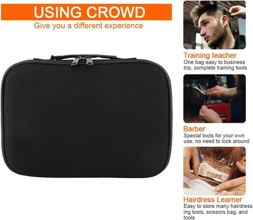 Vista 7 de Herramientas de peluquería Almacenamiento Estuche de transporte, Profesional Multifuncional Peluquero Peluquero Diseñador Bolsa de Sesión Cosméticos