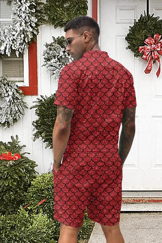 Vista 4 de Goodstoworld Mono hawaiano masculino con cierre de cremallera y bolsillo S-XXL