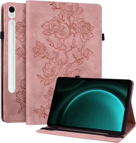 Vista 56 de Funda para Samsung Galaxy Tab S5e 10.5 2019 Modelo SM-T720/T725/T727, funda delgada de piel sintética con soporte multiángulo y soporte