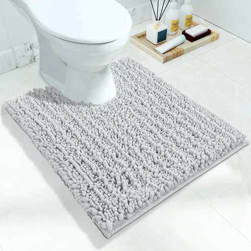 Vista 96 de Yimobra Alfombras de Baño Antideslizantes Lavables - Alfombra de Baño de Chenilla Ultra Suave Absorbente, Alfombra Peluda de Secado Rápido para Negro