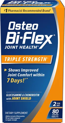 Vista 9 de Osteo Bi-Flex Triple Fuerza(5), Glucosamina Condroitina con Vitamina C - Suplemento para la Salud de las Articulaciones, Tabletas Recubiertas, 40