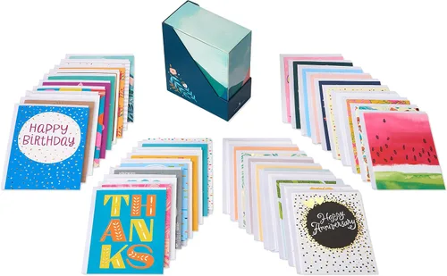 Vista 3 de American Greetings Surtido de tarjetas para todas las ocasiones, cumpleaños, gracias, pensando en ti, felicitaciones y más (40 unidades)