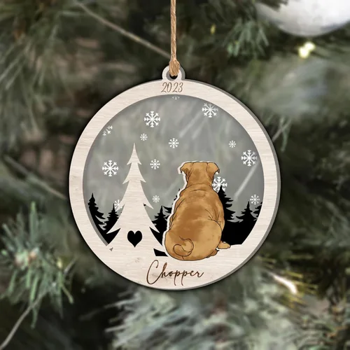 Vista 61 de Nazenti Adorno de Navidad conmemorativo personalizado, regalo personalizado de recuerdo de perro, condolencias por pérdida de mascotas, sabueso