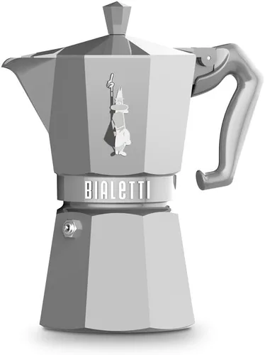 Vista 11 de Bialetti Moka Exclusiva Italiana Roja para 3 Tazas, Fuego Directo (Cafetera, Cafetera de Espresso, Makinetta)