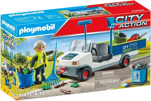 Vista 3 de PLAYMOBIL City Action 71433 - Limpieza urbana con vehículo