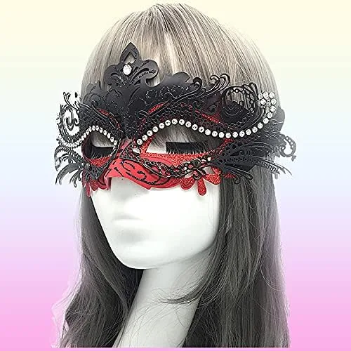Vista 7 de Máscara de mascarada para parejas, para mujeres y hombres, máscara de Mardi Gras, máscaras de disfraz para festivales de Navidad, fiesta de Año Nuevo