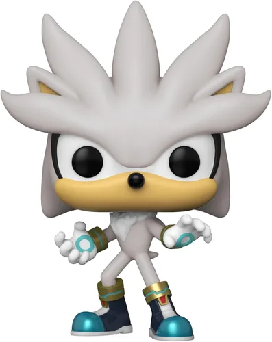 Vista 2 de Funko Pop! Games: Sonic 30th Anniversary - Figura de vinilo Silver The Hedgehog, 3.75 pulgadas