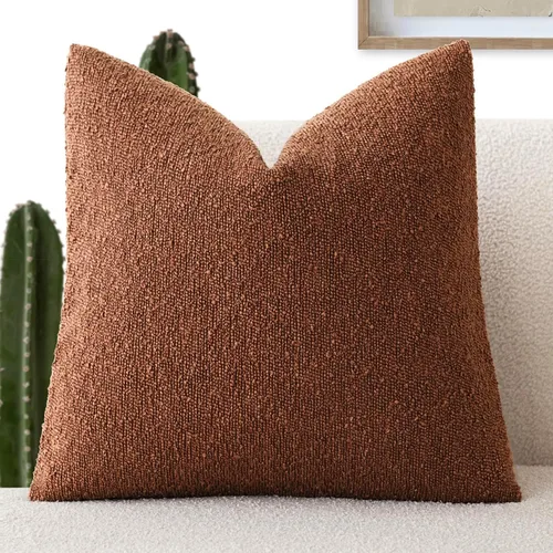 Vista 32 de Foindtower Fundas de almohada decorativas con textura de boucle, fundas de almohada sólidas, neutrales, suaves y acogedoras para silla, sofá