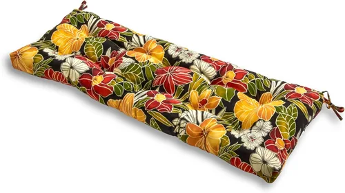 Vista 40 de Greendale Home Fashions Cojín de banco para exteriores de 51 pulgadas, Adobe Stripe