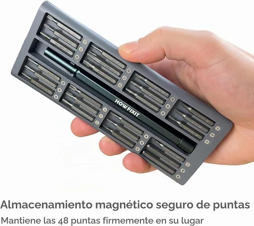 Vista 3 de PRO - Juego de destornilladores de 48 bits para reparación de electrónica, smartphone, iPhone, laptop, Macbook, PC, consola de juegos, cámara