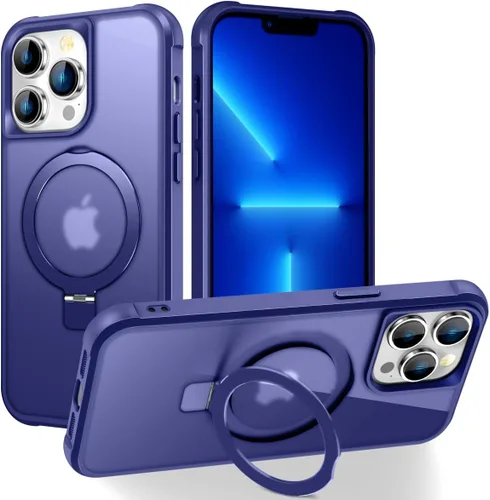 Vista 42 de CHAOFEnG - Funda compatible con iPhone 11 con soporte, color negro Fundas delgadas de grado militar para iPhone 11 con soporte de anillo