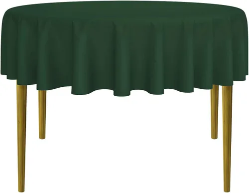 Vista 41 de Lann's Linens - Mantel redondo premium de 70 pulgadas para bodas/banquetes/restaurantes - Mantel de tela de poliéster - Azul bebé