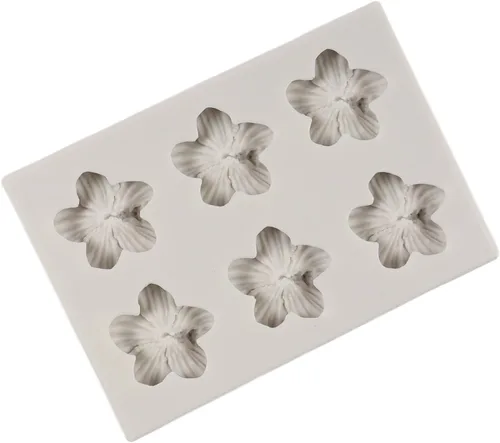 Vista 5 de Molde de Silicona de Flores Moldes de Fondant de Flores de Hibisco para Decoración de Pasteles Decoración para Cupcakes Dulces Chocolate Postres