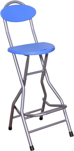 Vista 13 de Taburete de bar plegable de 28 pulgadas con respaldo, taburete plegable portátil Counter Height Foldable Stool,Tall Bar Stools for Outdoor Camping