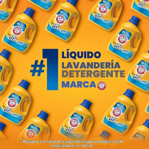 Vista 2 de ARM & HAMMER Plus OxiClean Ultra Stain Fighters - Detergente líquido