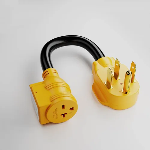 Vista 8 de MECMO NEMA 14-50P a NEMA 6-20R - Adaptador de carga para Tesla EV con interruptor protector de sobretensiones, 1 pie 50A 14-50P RV/generador/enchufe