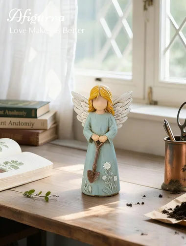 Vista 3 de Regalos de jardinería para mujeres: regalos para mujer jardinera - Figura de ángel de jardín regalos para amantes de las plantas - Regalos