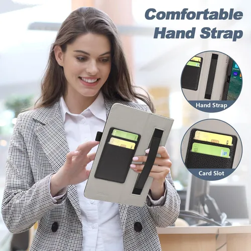 Vista 6 de ACdream Funda para tablet Fire HD 8 y 8 Plus (12ª generación/10ª generación, versión 2022/2020), funda de cuero tipo folio, soporte plegable AA
