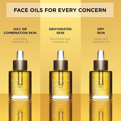 Vista 6 de Clarins Tratamiento de aceite facial de loto Hidrata, tonifica y equilibra la piel Aprieta visiblemente los poros Minimiza las líneas finas