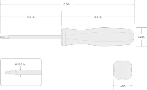 Vista 7 de TEKTON T10 Torx Destornillador de hoja de óxido negro de mango duro DST11100 Fabricado en Estados Unidos