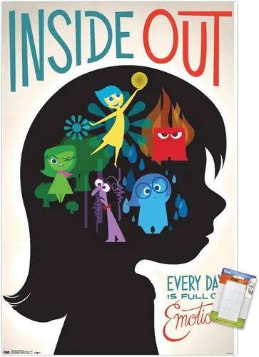 Vista 10 de Trends International Disney Pixar Inside Out - Póster de pared de emociones, 14.725 x 22.375 pulgadas, versión enmarcada de madera de granero