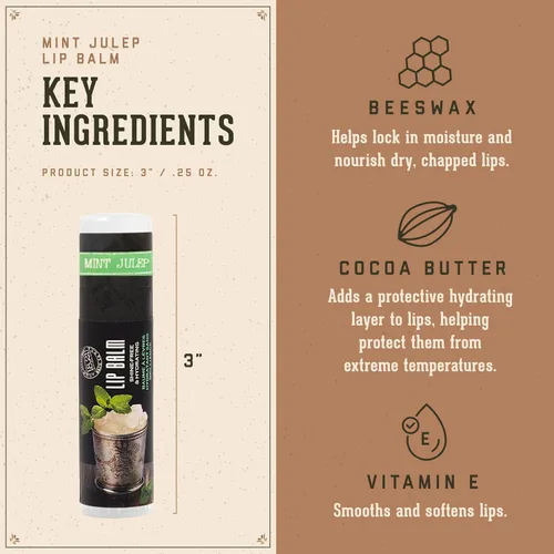 Vista 3 de 18.21 Man Made Lip Balm - Lip Protectant Hydrates & Moisturizes with Beeswax, Cocoa Butter & Vitamin E - For Chapped and Dry Lips