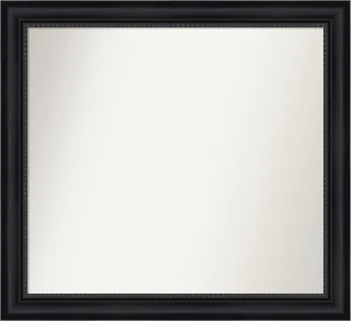 Vista 130 de Amanti Art Espejo personalizado, espejo de baño negro Astor, espejo de pared o espejo de tocador de baño sobre el fregadero (25 x 25 pulgadas)