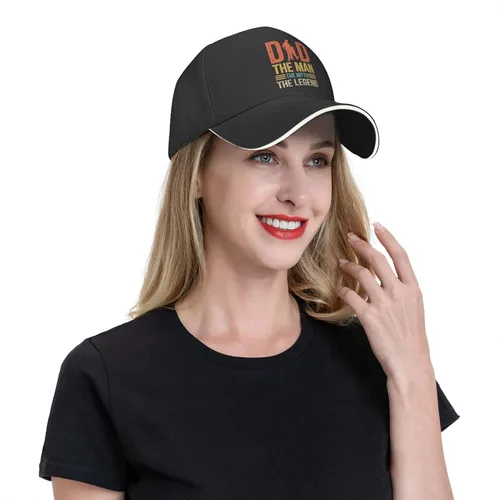 Vista 3 de QIZYOQA Dad The Man The Myth The Legend Baseball Cap for Men Women Adjustable Funny Dad Hat