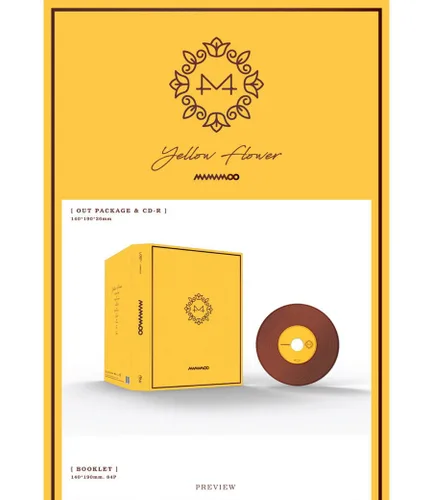Vista 2 de MAMAMOO YELLOW FLOWER 6th Mini Album CD+Photobook+Card+Tracking Number K-POP SEALED