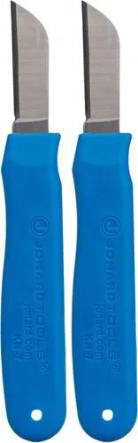 Vista 7 de Jonard KN-7 Cuchillo Ergonómico para Empalme de Cables con Mango de Goma Termoplástica, Azul, 6-1/4" de Longitud