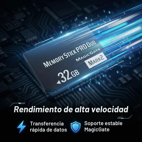 Vista 2 de Tarjeta de memoria original de 32 GB Pro Duo Mark2 compatible con PSP 1000 2000 3000 y accesorios de cámara Tarjeta de almacenamiento - Alta