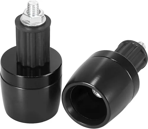 Vista 7 de Motoforti 2 unids Universal 0.709 in Manillar End Tapas Plug Bar End CNC Aleación de aluminio para motocicleta Negro