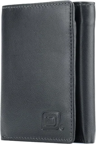 Vista 9 de Billetera triple de 8 compartimientos bloqueadora de RFID con espacio para identificación - Cuero auténtico - Billeteras bloqueadoras de RFID