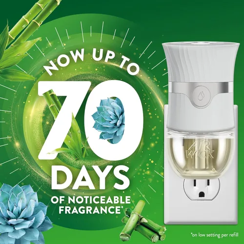 Vista 2 de Air Wick Repuesto de aceite perfumado enchufable, infundido con aceites esenciales, ambientadores de aire enchufables para el hogar, agave azul