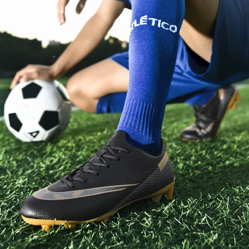 Vista 6 de Zapatos de fútbol para hombre, para interiores y exteriores, cómodos, zapatos de fútbol profesionales, para jóvenes, niños, tenis de entrenamiento