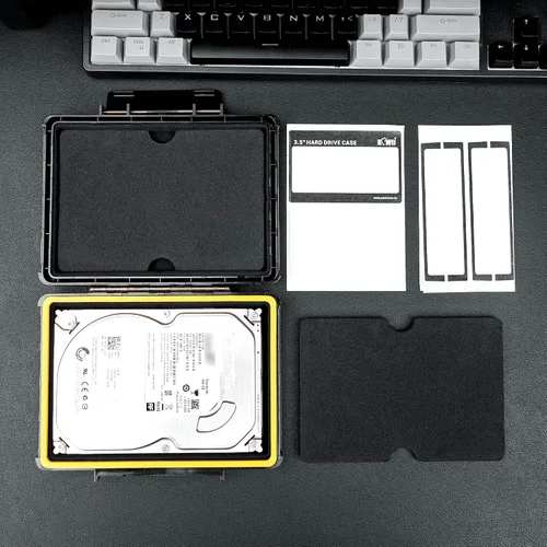 Vista 8 de JJC - Caja de disco duro externo de 3,5 pulgadas, caja de almacenamiento