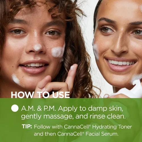 Vista 3 de Andalou Naturals CannaCell Espuma limpiadora, botánica, 5.5 onzas líquidas