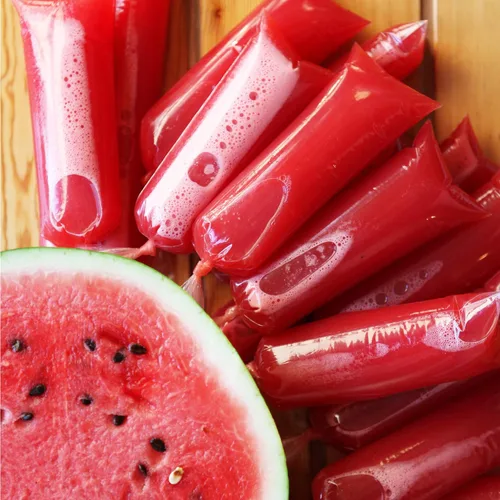 Vista 4 de Bolsas para Helado Bolis de 2 x 8 pulgadas, envoltorios de caramelos de hielo, moldes de hielo para paletas de helado, bolsas de plástico