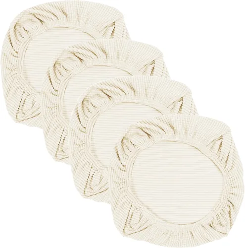 Vista 36 de Yikko - Fundas elásticas de jacquard con licra, con textura de grano de maíz, para sillas, aptas para oficina, comedor, bar, fundas para asientos