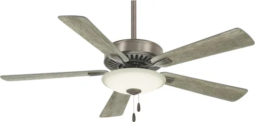 Vista 9 de Minka-Aire F656L-BN/DW Contractor Uni-Pack - Ventilador de techo LED de 52 pulgadas con acabado de níquel cepillado y cuchillas reversibles de arce
