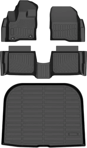 Vista 84 de HAFIDI® - Tapetes para auto con almacenamiento debajo del asiento, para todo clima, antideslizantes, de elastómero termoplástico, para la primera