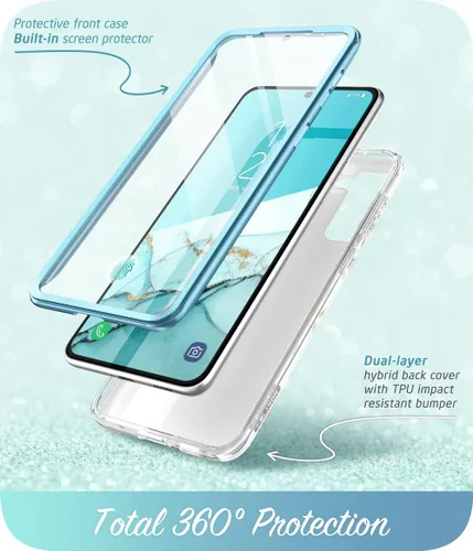 Vista 2 de i-Blason Cosmo Series - Funda para Samsung Galaxy S21 FE 5G (versión 2022), funda protectora delgada y elegante con protector de pantalla integrado