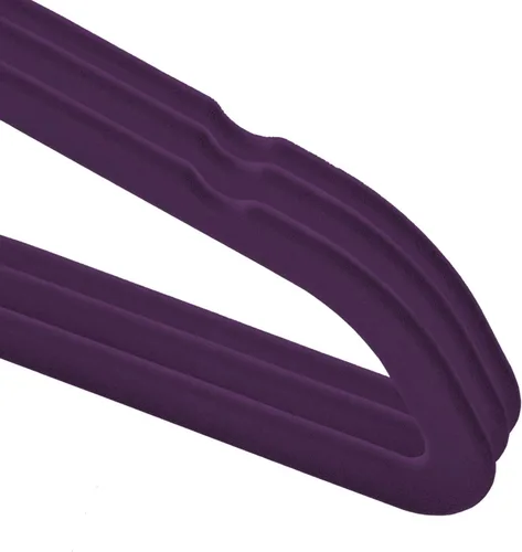 Vista 3 de Casafield 50 Perchas de Terciopelo para Bebé - Tamaño de 11" para Ropa de Bebés y Niños Pequeños - Morado
