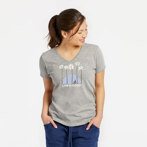 Vista 2 de Life Is Good - Bicicleta para mujer, diseño de margaritas