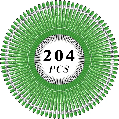 Vista 117 de Bolígrafos personalizados a granel con punta de lápiz capacitivo, 12 bolígrafos personalizados con logotipo de mensaje con nombre, bolígrafos