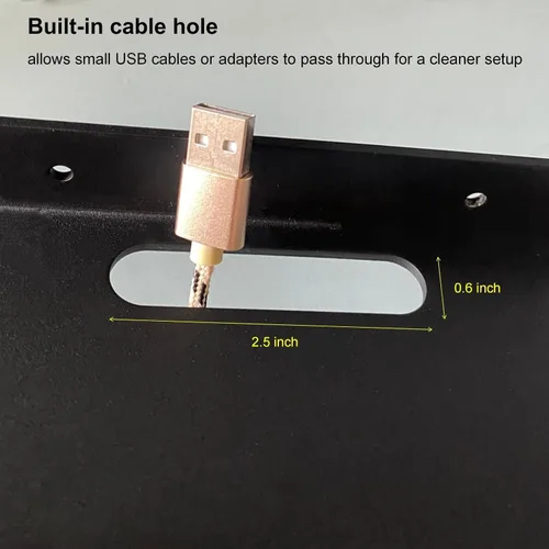 Vista 6 de Pequeño estante flotante – 0.118 in de grosor, 6.5 pulgadas, estante de pared de metal, estantes flotantes de metal para eco, cámaras, altavoz